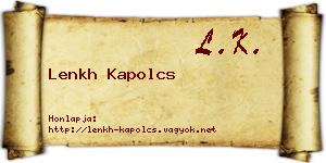 Lenkh Kapolcs névjegykártya
